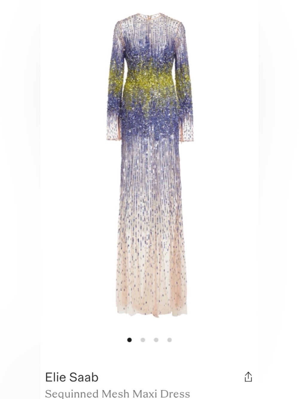 Elie Saab Sequin Mesh Maxi Dress Spring ‘23 Runway